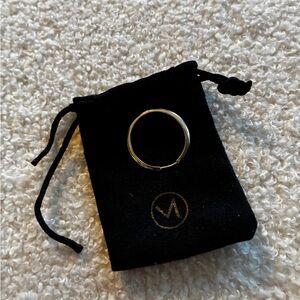 mejuri silver tube large hoop - single